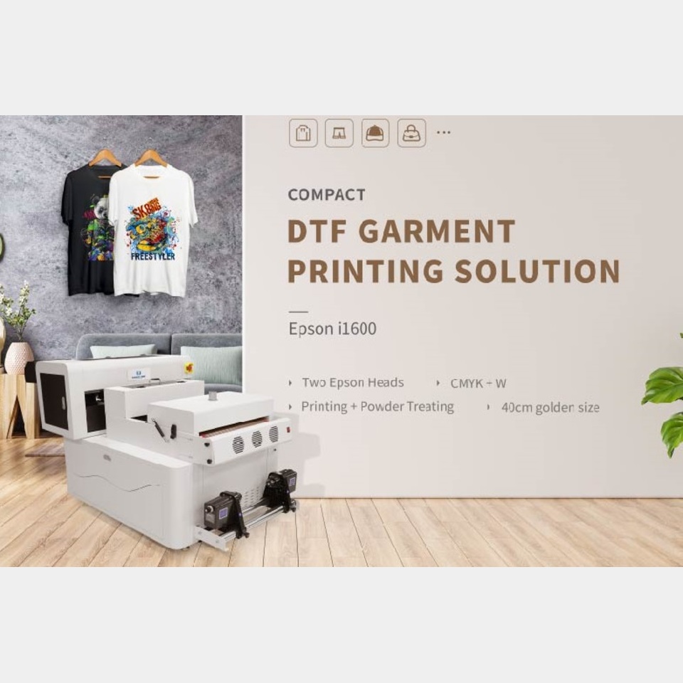 【新発売記念特別価格】DTFプリンター 400mmサイズ バードランドDTF400-XP  仕上げ機一体型 コンパクト設計の画像