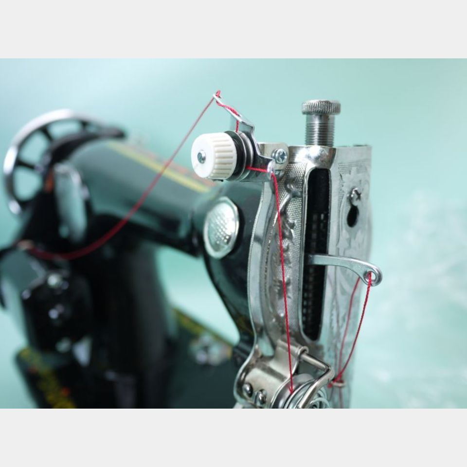 ★簡単取付 アンティークミシン用 プリテンション 革/太い糸 送料無料の画像